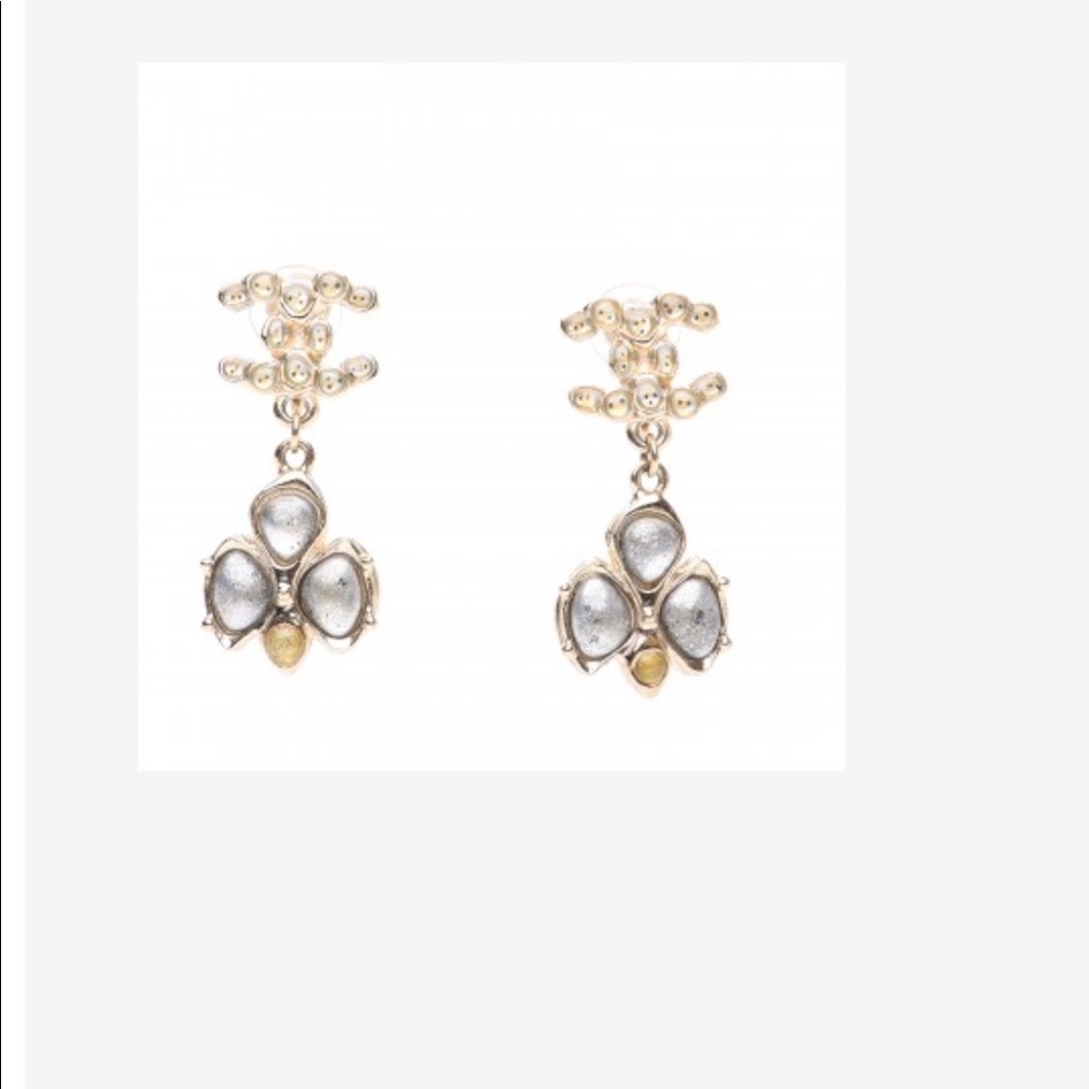 SOLD Authentic Resin CC Earrings Gold